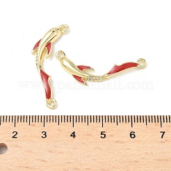 Шармы-соединители из латуни с микропаве из прозрачного кубического циркония&nbsp;KK-C104-17G