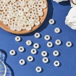 Abs пластмасса имитация жемчуг rondelle большая дыра европейские бисер&nbsp;MACR-S256-A41