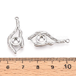 Оправы для подвесок из нержавеющей стали 304 в виде кабошонов&nbsp;LS-STAS-T065-92P