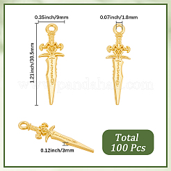 100 pièces pendentifs en alliage de style tibétain&nbsp;TIBEP-SC0003-53G