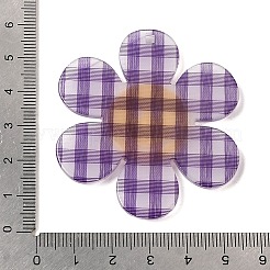 Акриловые большие подвески в клетку тартан&nbsp;OACR-B008-B01