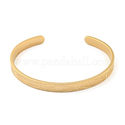 女性用ステンレススチールオープンカフバングル  ハート  1/4インチ（0.6cm）  内径：1-7/8x2-1/2インチ（4.8x6.3cm）&nbsp;BJEW-G708-01B-G