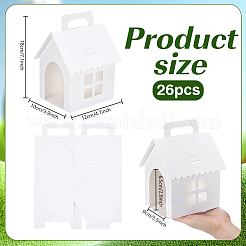 Geschenkboxen aus Papierkarton mit Griffen und Fenster für Hunde&nbsp;CON-WH0107-78B