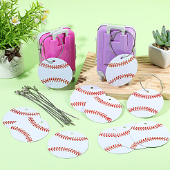 12 Stück PVC-Baseball-Gepäckanhänger&nbsp;AJEW-SP0004-23A