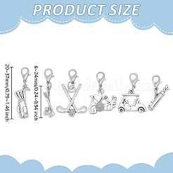 36 pendentif décoratif en alliage de golf&nbsp;HJEW-GO00262