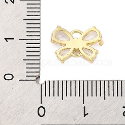 Ciondoli/collegamenti in ottone con zirconi cubici trasparenti&nbsp;LS-FIND-L019-07G-04