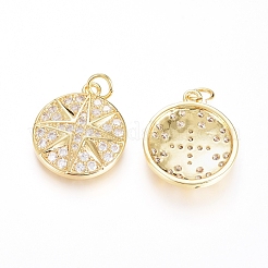 Латунные микро проложить кубического циркония подвески&nbsp;ZIRC-G166-27G