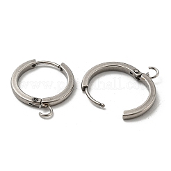 Фурнитура для сережек-колец huggie hoop из нержавеющей стали 201&nbsp;STAS-A167-01D-P