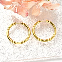 Boucles d'oreilles créoles en acier inoxydable 304 pour femmes&nbsp;EJEW-M068-15D-G
