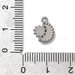 Подвески из нержавеющей стали 304 с паве из стразов STAS-G369-13P