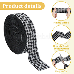 10 ярд плоского нейлонового жаккардового эластичного шнура OCOR-HS0001-01B