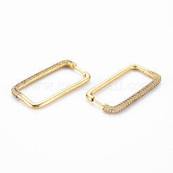 Orecchini a cerchio rettangolari per ragazze donne&nbsp;EJEW-N099-001LG-NF