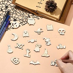 Morceaux de bois d'Halloween&nbsp;WOOD-CJC0006-021A