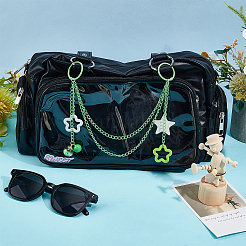 Acryl Stern Charme Eisen Kette Tasche dekorative Ketten&nbsp;HJEW-OC00299
