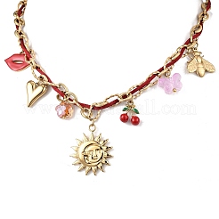 Кулон в форме солнца NJEW-A063-09G