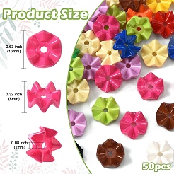 50 шт. Непрозрачные акриловые бусины&nbsp;OACR-YW0003-15