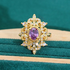 Цветочные латунные подвески с кубическим цирконием&nbsp;FS-WG51B69-03