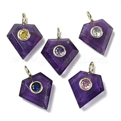 Граненые подвески из натуральных смешанных камней&nbsp;G-F819-03G