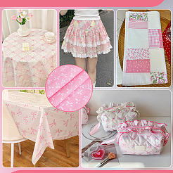 Tissu en coton à motif de nœud papillon&nbsp;DIY-WH0504-973A
