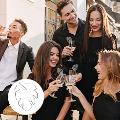 60 шт. прозрачный акриловый пустой винный бокал-шарм&nbsp;TACR-FG0001-22