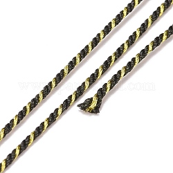 Cordón de filigrana de polialgodón, cuerda trenzada, con carrete de plástico, para colgar en la pared, artesanías, envoltorio de regalo, negro, 1.2mm, alrededor de 27.34 yarda (25 m) / rollo