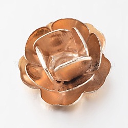 Flower Iron Beads, Golden, 11x5.5mm, Hole: 1mm