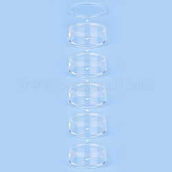 Pandahall 2 setzt 10 fläschchen runde stapelbare kunststoffperlenbehälter mit schraubverschlussdeckel 70x133mm klar