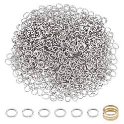 DICOSMETIC Jump Rings Kit for DIY Jewelry Making Finding Kit, Including 1000Pcs 304 Stainless Steel Jump Rings & 1Pc Brass Buckling Ring, Golden & Stainless Steel Color, Jump Rings: 4.5x3.5x0.6mm, Inner Diameter: 3x2mm