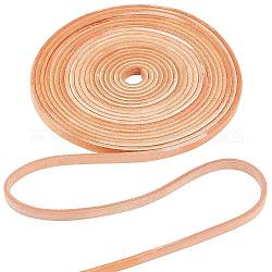 Gorgecraft Flat Cowhide Leather Cord, for Jewelry Making, Peru, 6x3mm