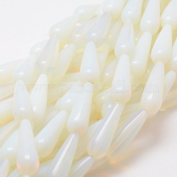 Brins de perles de larme d'opalite, 30x10mm, Trou: 1.5mm, Environ 13 pcs/chapelet, 15.7 pouce
