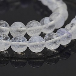 Round Lavender Glass Beads Strands, 10mm, Hole: 1mm, about 40pcs/strand, 15.7 inch