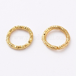 Железные рельефные кольца, паяные кольца, закрытые кольца прыжок, для изготовления ювелирных изделий, золотые, 18 датчик, 7.5~8.5x1 мм, внутренний диаметр: 5.5 мм