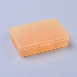 Boîtes en plastique, récipients de stockage de talon, 6 compartiments, rectangle, orange, 8.5x5.8x2.1 cm, compartiment: 2.5x2.5 cm, 6 compartiments / boîte