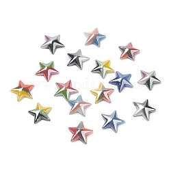 Cabochon in vetro bicolore, stella, colore misto, 10~10.5x10~10.5x2.5~3mm