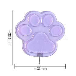 猫の爪の形をしたプラスチック製の糸通し器  スレッドガイドツール  ニッケルメッキ鉄フック付き  紫色のメディア  3.36x3.1cm