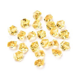 Irregular-shape Acrylic Rhinestone, Artificial Ice Gems for Vase Fillers Home Decorations, Gold, 21x16x13.5~14mm, about 600pcs/kg