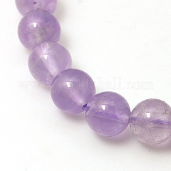 Chapelets de perles en amétrine naturelle, ronde, lilas, environ 10 mm de diamètre, Trou: 1mm, Environ 38 pcs/chapelet, 15.3 pouce