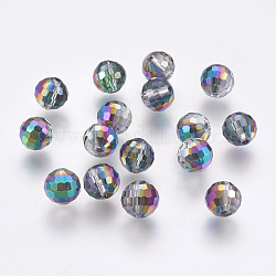 Perles d'imitation cristal autrichien, grade AAA, facetté (96 facettes), ronde, colorées, 7mm, Trou: 0.9~1mm