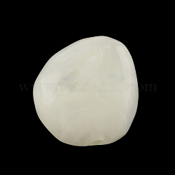 Los abalorios de acrílico piedras preciosas de imitación nuggets, blanco, 25x24x17mm, agujero: 3 mm, aproximamente 84 unidades / 500 g