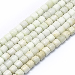 Hebras naturales de perlas de jade de myanmar, columna, 8x8mm, agujero: 1 mm, aproximamente 51 pcs / cadena, 15.35 pulgada (39 cm)