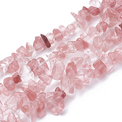 Chapelets de perles en verre de quartz de cerise, puce, 6~20x4~8x1.5~8mm, Trou: 1mm, Environ 209 pcs/chapelet, 35.1 pouce