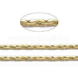 Brass Cardano Chains, Unwelded, with Spool, Cadmium Free & Lead Free, Golden, 0.9x0.6mm, about 301.83 Feet(92m)/roll