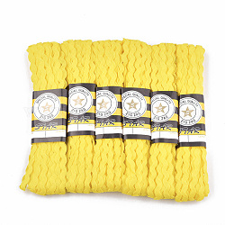 Ленты из полипропиленового волокна, форма волны, желтые, 7~8 мм, 15 двор / пачка, 6 расслоения / мешок