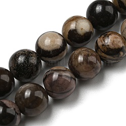 Natur rhodonite runde Perlen Stränge, Runde, 8 mm, Bohrung: 0.8 mm, ca. 49 Stk. / Strang, 15.79'' (40.1 cm)