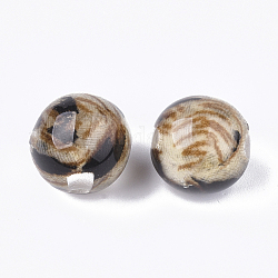 Бусины из cмолы, с тканью внутри, круглые, красочный, 16~16.5 мм, отверстие : 3 мм