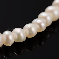 Natural Cultured Freshwater Pearl Beads Strands, Round, Bisque, 2~3mm, Hole: 0.8mm, about 145pcs/strand, 14.96inch