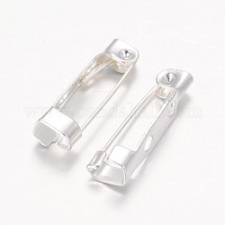 Accessori di spilla di ferro, indietro pin bar, colore argento placcato, 20 mm di lunghezza, 5 mm di larghezza, 5 mm di spessore