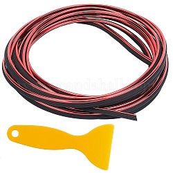 Car Interior Moulding Trim, Rubber Seal Protector, with Scraper Tool, Fit for Most Car, Red, 6x2.5mm