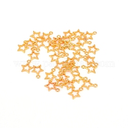 Charms in lega, stella, Natale, oro, 12x9.5x1.5mm, Foro: 1.5 mm