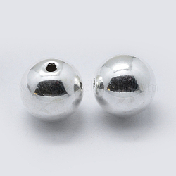 925 Sterling Silber Zwischenperlen, Runde, Silber, 6 mm, Bohrung: 1.5 mm, ca. 31 Stk. / 10 g